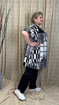 Туніка подовжена ошатна "Мілано" 62-64 66-68 70-72 74-76, фото 4