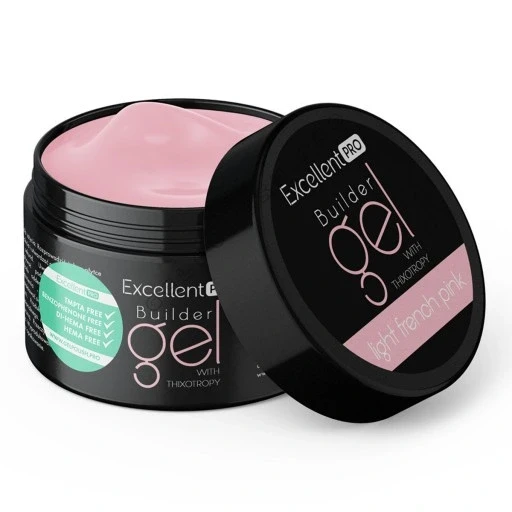 Набір з 2 шт. Excellent Pro Builder Thixo French Pink 50g гель для моделювання однофазний гель з тіксотропією Pro 50г рожевий
