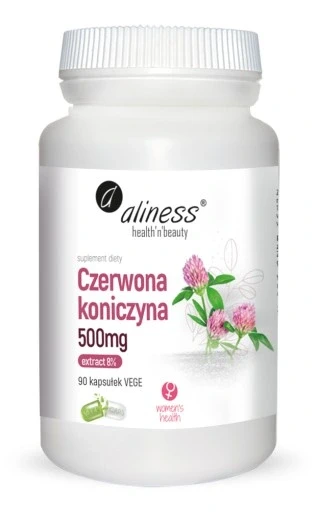Набір з 2 шт. Препарат Aliness екстракт червоної костриці 8% 500мг 90 капсул Red Clover менопауза