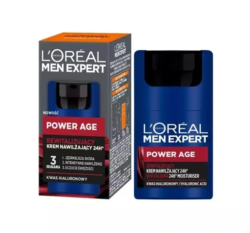 Набір з 2 шт. L'oreal Men Expert Power Age зволожуючий крем для обличчя 50 мл Loreal Men Age відновлюючий крем