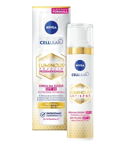 Набір з 2 шт. Nivea Cellular Luminous 630 40 Ml крем проти пігментації на день 630 крем для плям з фільтром Spf50