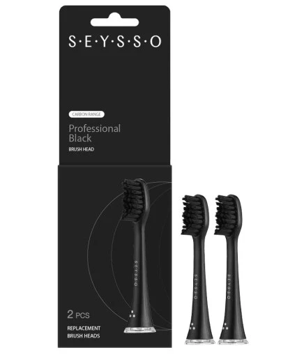 Набір з 2 шт. Seysso Carbon Professional змінні насадки 2 штуки для профільованої зубної щітки для серії 2 шт.