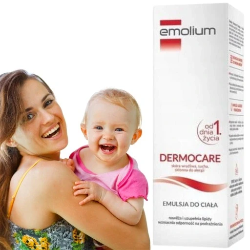 Набір з 2 шт. Emolium Dermocare емульсія для тіла 400 мл для дитини від 1 дня життя дермокосметика для дітей