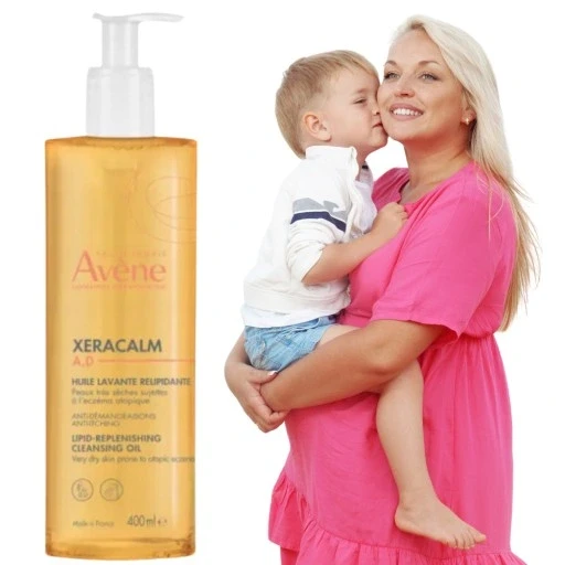 Набір з 2 шт. Avene Xeracalm A.d поповнюючий ліпіди очищуючий олійок 400мл A.d для прання атопічної шкіри для дітей до сухої шкіри