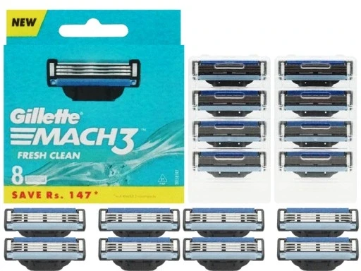 Набір з 2 шт. Картриджі для станків Gillette Mach3 для станка Mach 3 леза леза X8