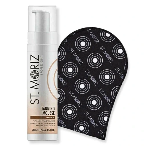 Набір з 2 шт. St.moriz набір засобу для засмаги у формі мусу самозасмаги Medium 200ml + рукавичка мус 200 Ml + аплікатор