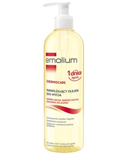 Набір з 2 шт. Emolium Dermocare зволожуюча олія для миття 400 мл