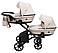 Коляска 2 в 1 для двійні Bair Kiwi DUO ECO BKD-33-1 капучино, фото 4