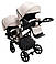 Коляска 2 в 1 для двійні Bair Kiwi DUO ECO BKD-33-1 капучино, фото 10