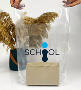 Пакет майка прозорий Пакети з логотипом майка оптом під замовлення 30х50 см, фото 5