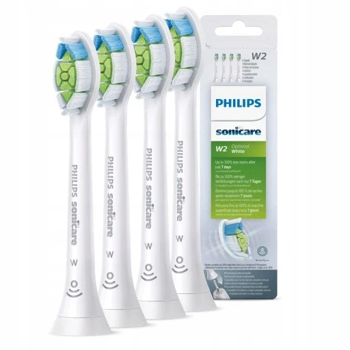 Насадки для зубних щіток Philips Sonicare W2 Optimal білі 4 шт. 4x W2 White відбілюючі Hx6064/10