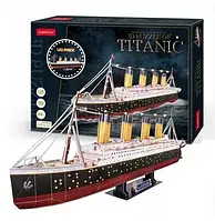 Пазли 3d Cubic Fun з Led підсвічуванням "титанік" 266 елементів 3d Led данте