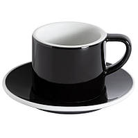 Чашка Loveramics Bond Espresso Cup & Saucer 150 мл. Black з блюдцем