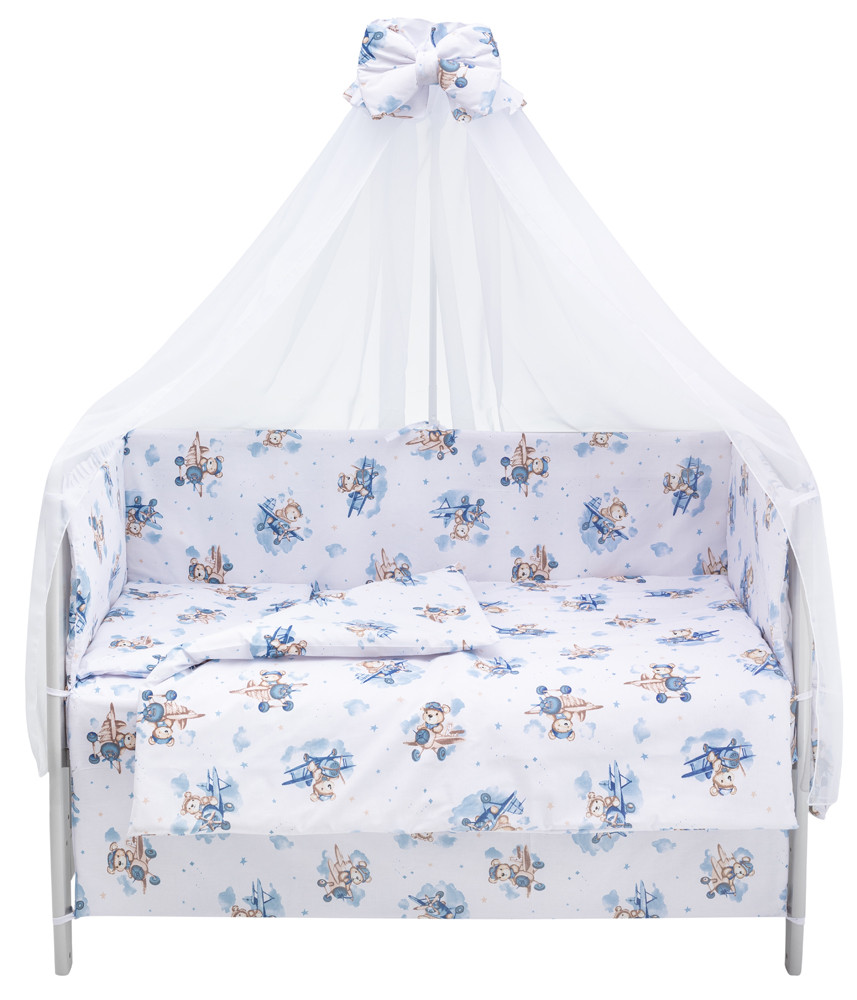 Детская постель Babyroom Gold RG-08 белый (мишки на самолете)