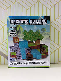 Конструктор магнітний K058 Magnetic Building, 60 деталей, в коробці 10.5-12.5-2см.