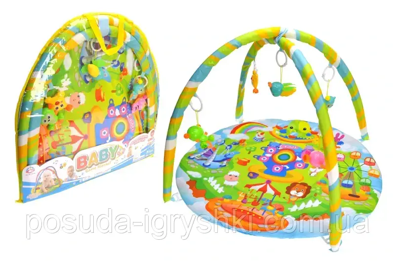 Розвиваючий килимок з брязкальцями 5шт 116 розмір 75-65-52см., фото 1