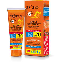 Засіб від засмаги Біокон Крем Ультразахист SPF-70 75 мл (4820160033276) - оригінал