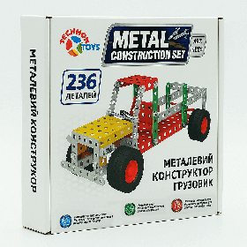 Металевий конструктор Technok Toys «Вантажівка» - 236 деталей, збірна модель для дітей