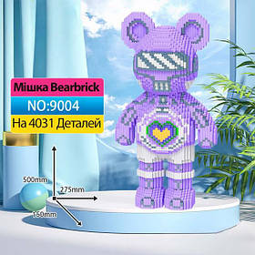 Конструктор Magic Blocks, що світиться, у вигляді ведмедика Bearbrick (50 см, 4031 деталь), Фіолетовий 4009