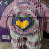 Конструктор Magic Blocks, що світиться, у вигляді ведмедика Bearbrick (50 см, 4031 деталь), Фіолетовий 4009, фото 4