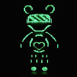 Конструктор Magic Blocks, що світиться, у вигляді ведмедика Bearbrick (50 см, 4031 деталь), Фіолетовий 4009, фото 5