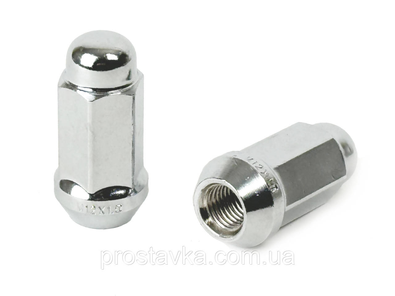 Гайка колісна 411945 Cr M12X1,50 Хром висота 48 мм Конус із виступом., закр., ключ 19 мм, фото 1