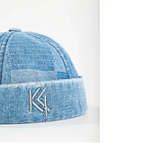 Феска кепка-докерка унісекс світло-синій розмір 55-56, фото 3