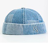 Феска кепка-докерка унісекс світло-синій розмір 55-56, фото 2