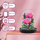 Конструктор «Квіти у колбі» з LED-підсвіткою, 504 деталі 104, фото 4