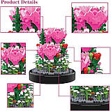 Конструктор «Квіти у колбі» з LED-підсвіткою, 504 деталі 104, фото 5