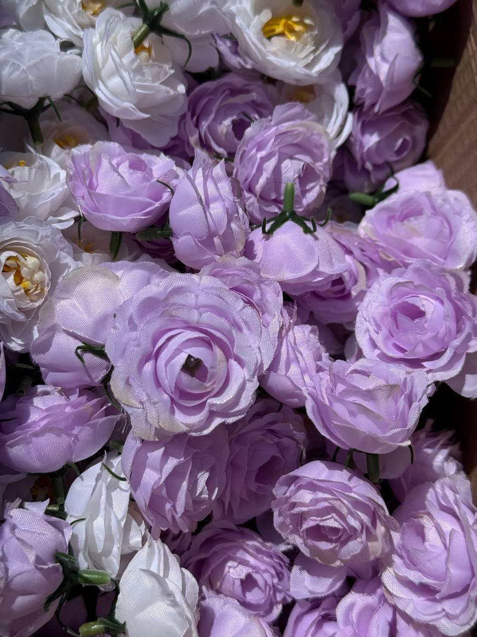 Одинична квітка троянди d 3,5 см колір бузковий ціна вказана за 5 шт.