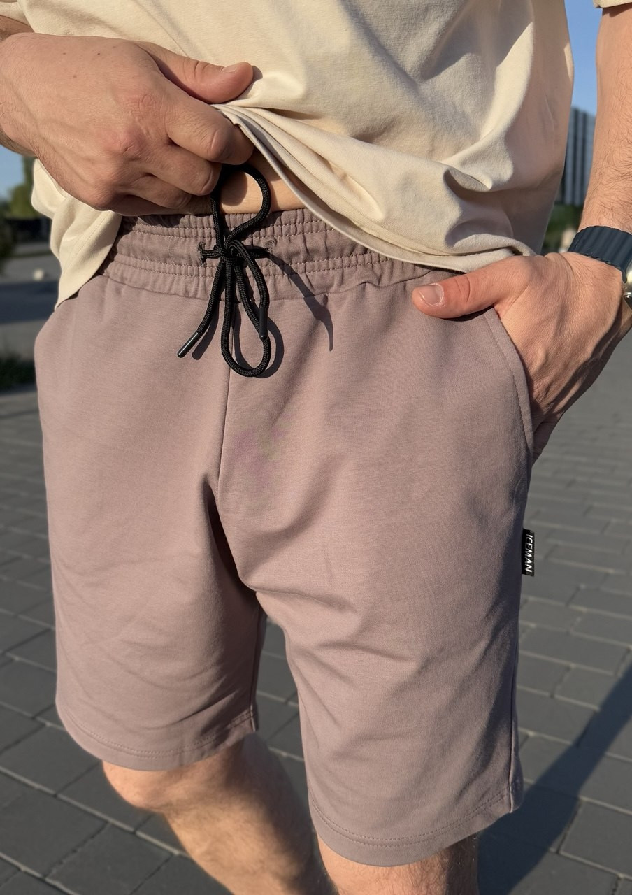 Шорти чоловічі IceMan 1037 Сіро-бежеві 95% бавовна 5% еластан L(Р), фото 1