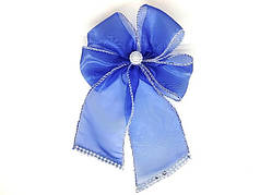Бант синій для волосся для дівчинки