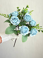 Штучні троянди . Букет декоративних троянд з додатками ( 30 см , блакитний ), фото 8
