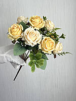 Штучні троянди . Букет декоративних троянд з додатками ( 30 см , жовта ), фото 4