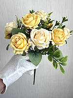 Штучні троянди . Букет декоративних троянд з додатками ( 30 см , жовта ), фото 5