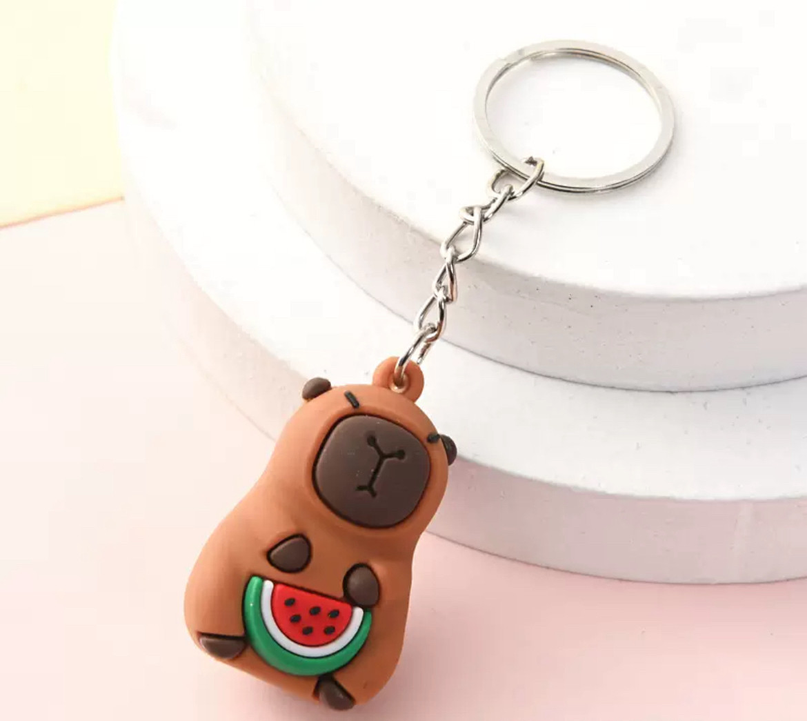 Брелок для ключів у вигляді Капібари, брелок капібара (коричневий)