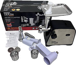 Електрична м'ясорубка 3800Вт Zepline ZP-203 м'ясорубка-сокочавниця, шинковка, насадка для ковбас, реверс