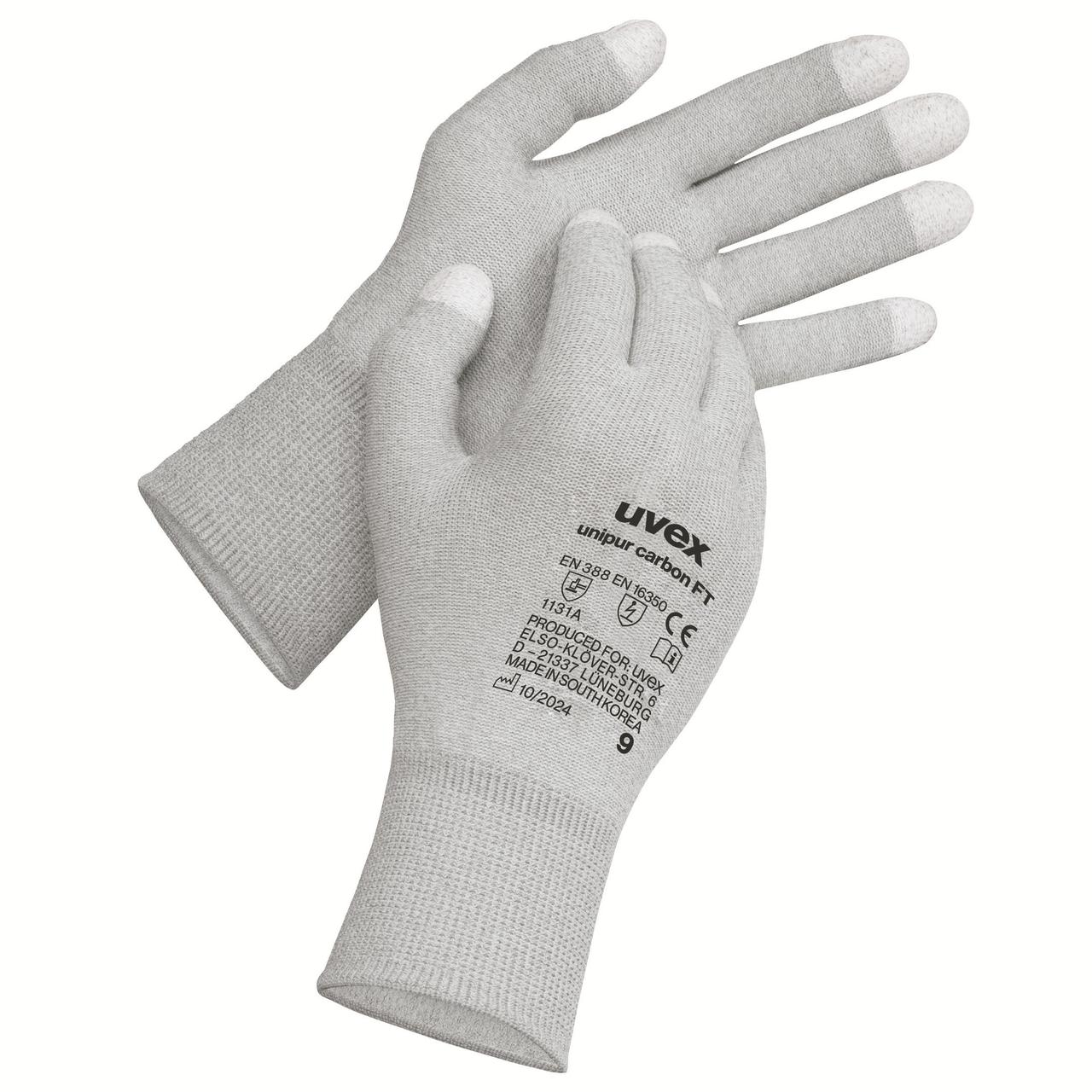 Монтажна тактильна рукавичка Uvex Unipur Carbon FT (6058789)