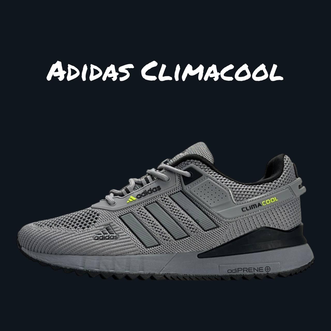 Літні текстильні Чоловічі кросівки Adidas Climacool Grey Black Адідас Клімакулл, фото 1