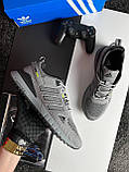 Літні текстильні Чоловічі кросівки Adidas Climacool Grey Black Адідас Клімакулл, фото 10