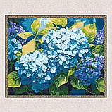Алмазна мозаїка/вишивка Блакитна гортензія 40*50 см Орігамі OD 3489, фото 4