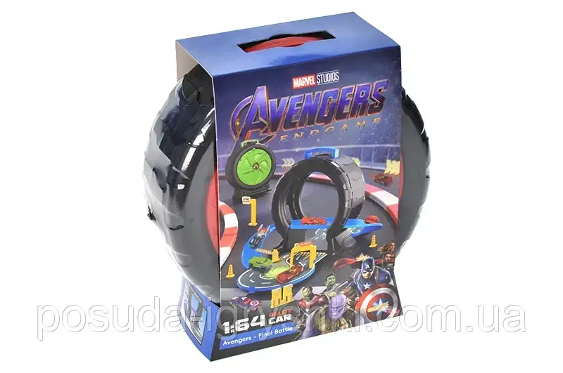 Трек 378-B у вигляді колеса, у комплекті з машинками 6шт 1:64, , з хєдером 14,3-19,9-6,5см, фото 1