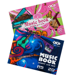 Зошит для нот А5 20арк ZB.1097 KIDS Line на скобі, горизонтальний ZiBi (20)