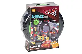 Трек 378-D у вигляді колеса, у комплекті з машинками 6шт 1:64, , з хєдером 14,3-19,9-6,5см