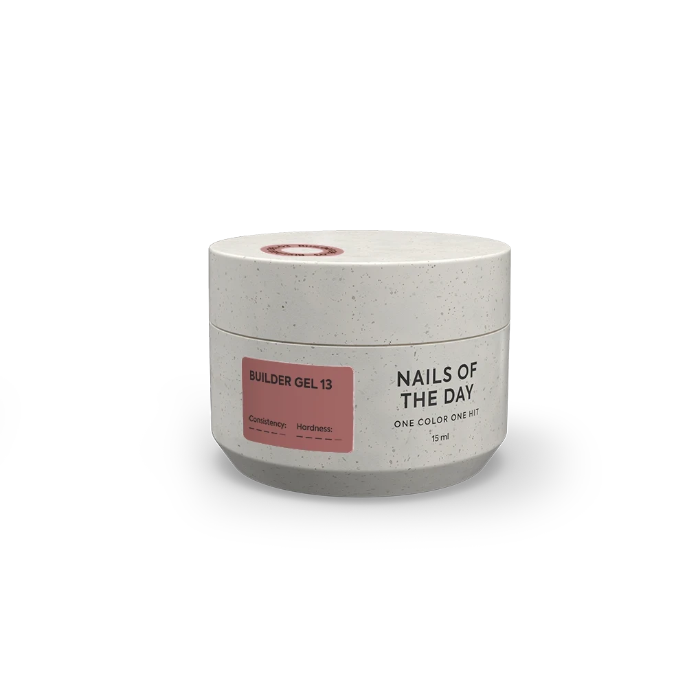 NAILSOFTHEDAY Builder Gel 13 — темно-карамельний гель для нарощування нігтів, 15 мл