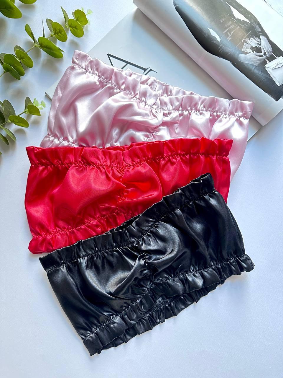 Комплект атласних топів, фото 1