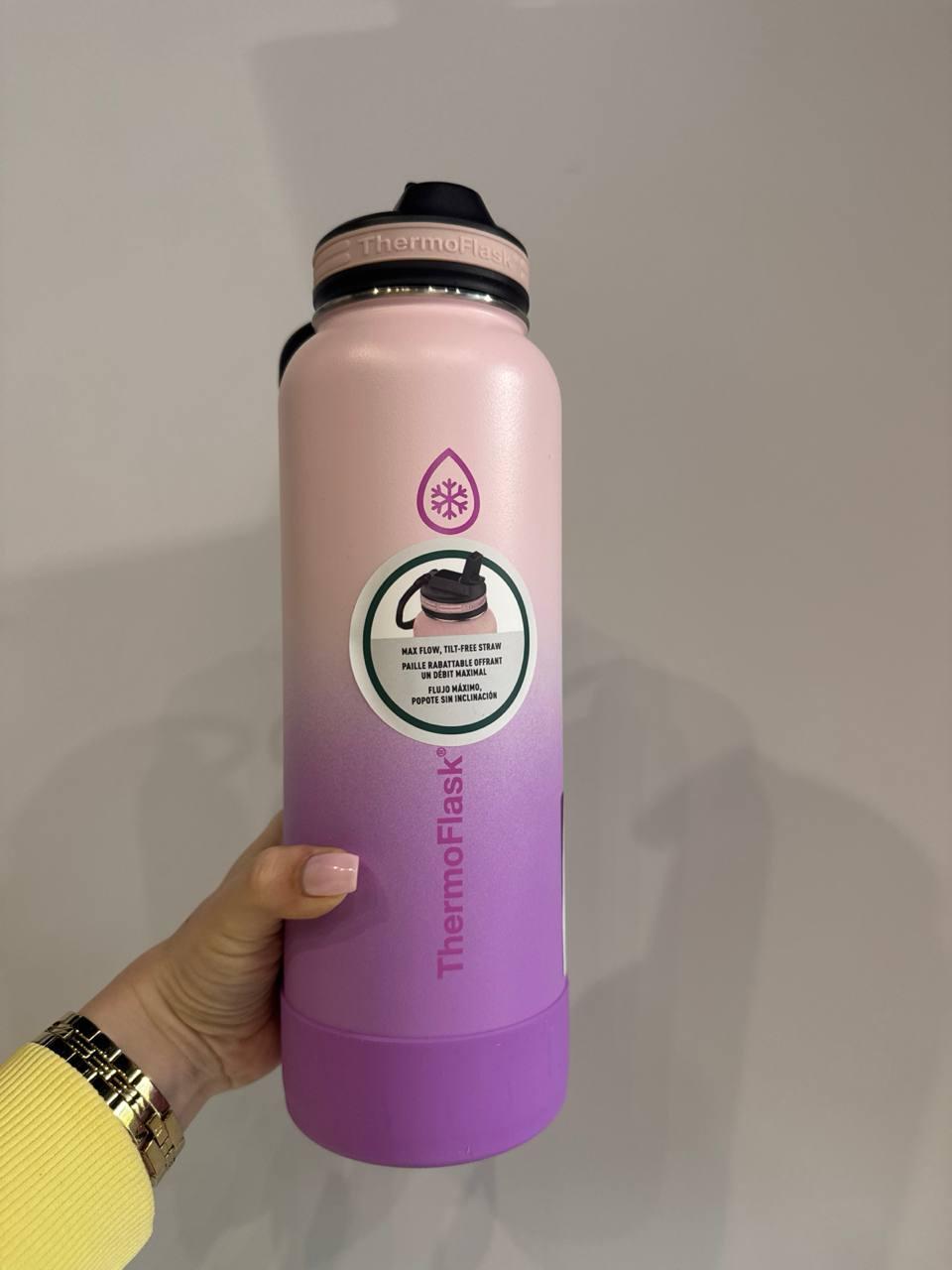 Термопляшка Thermoflask 1200ml vacuum insulated stainless steel Pink, фото 1