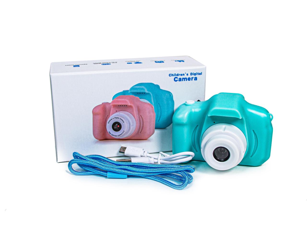 Дитячий фотоапарат відеокамера 2в1 на акумуляторі. Салатовий колір