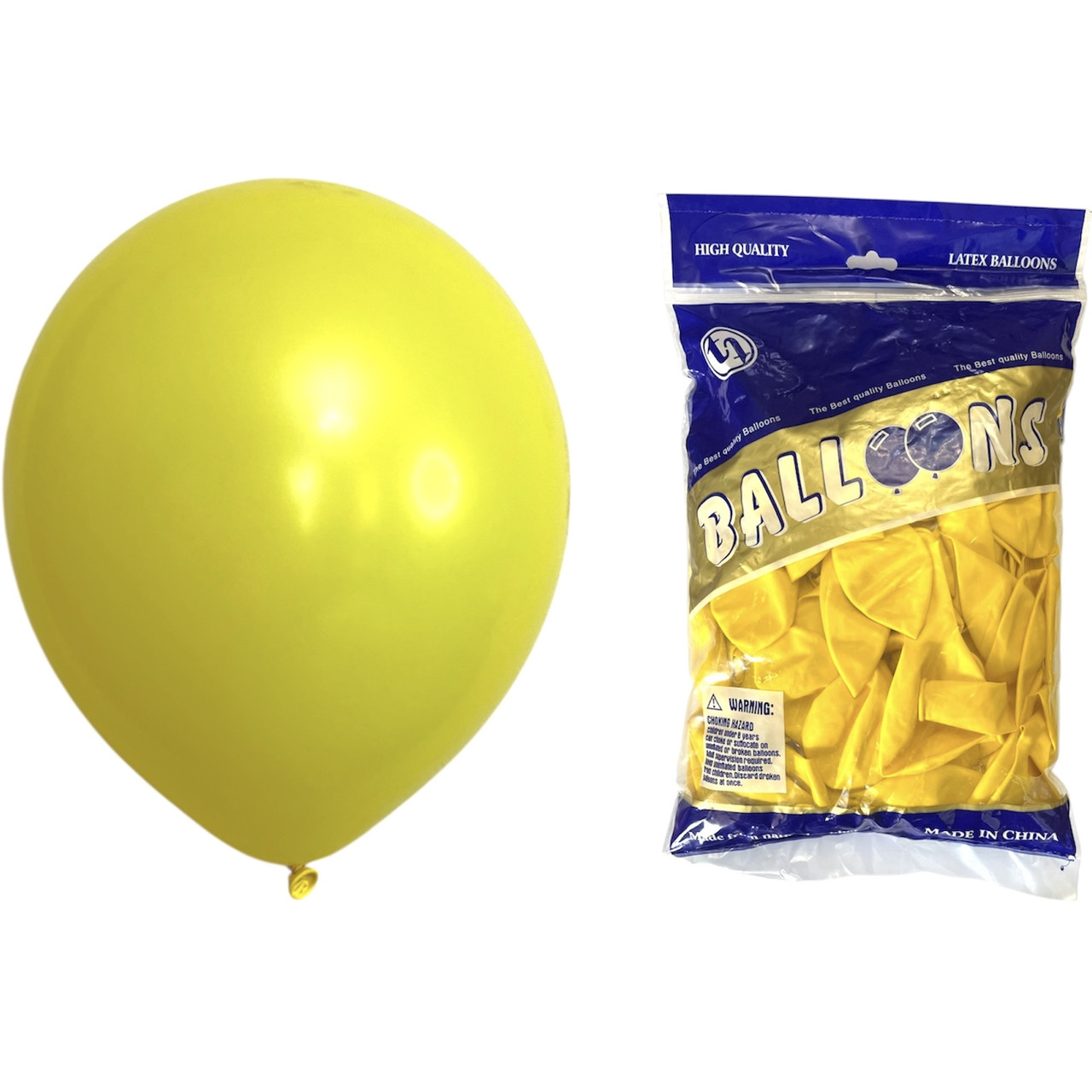 Повітряні кулі пастель жовтий 12" TT (TONGTAI), 100 штук